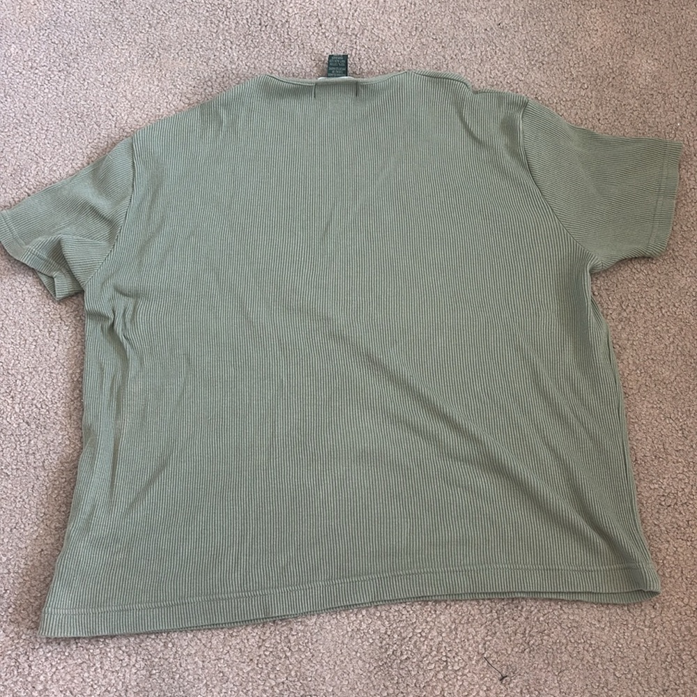 Green Ribbed Lauren Top - Picture 5 of 5